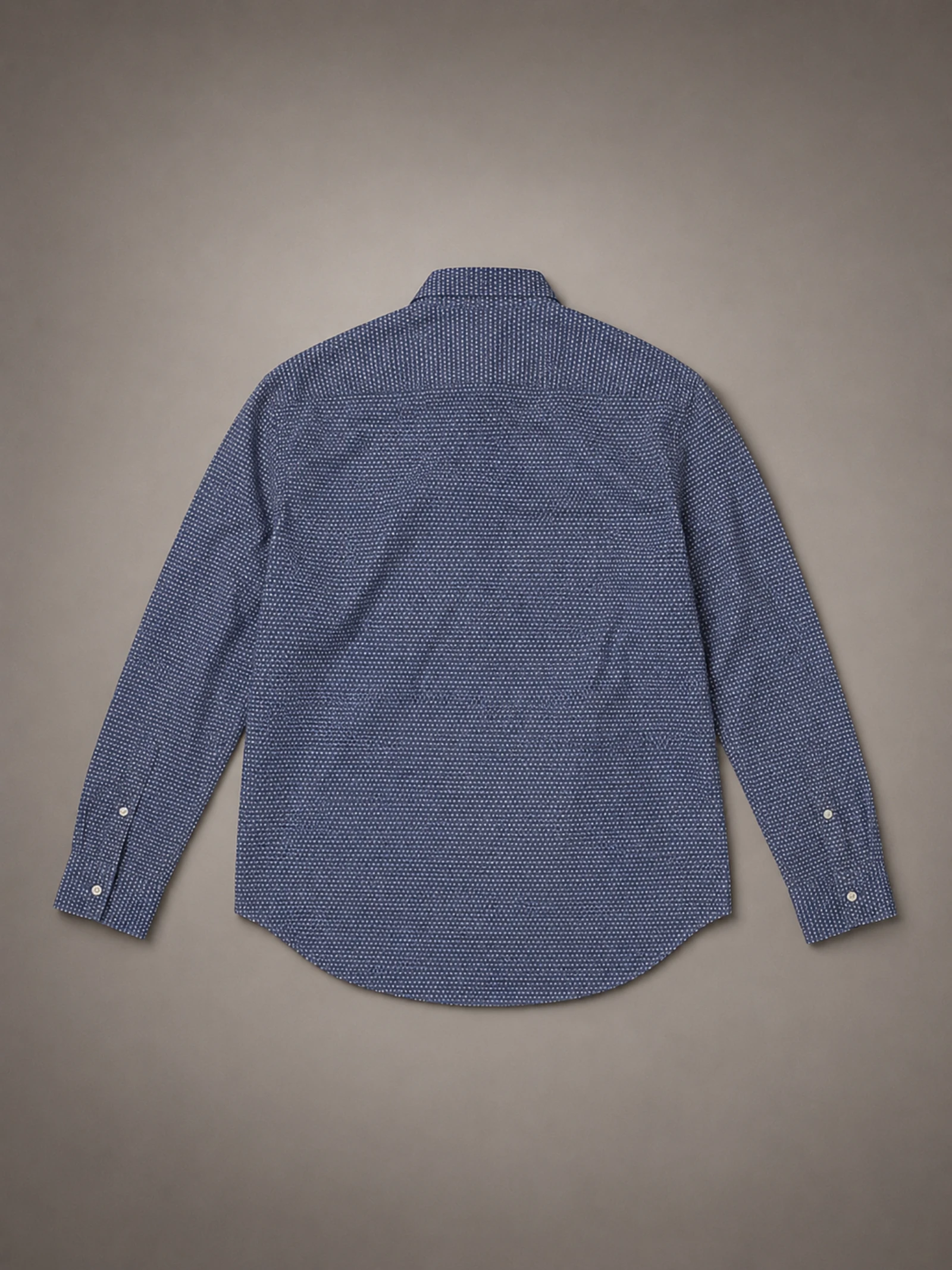 Tommy Hilfiger Men's Shirt L Regular Fit Blue Geometric Pattern | Preppy Old Money – photo 3